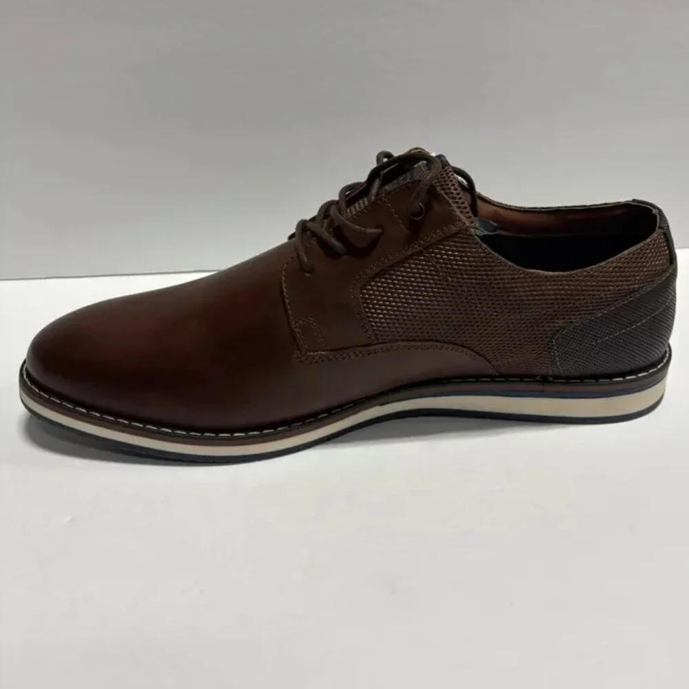 Nunn Bush Men’s Circuit Plain Toe Oxford Brown, Size 11 Wide